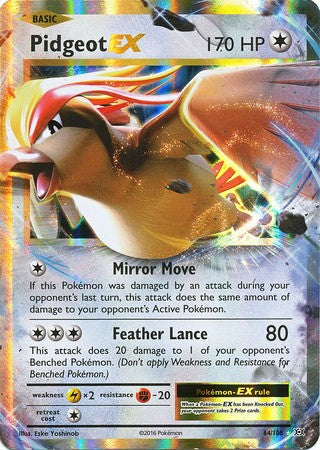 Pidgeot EX 64/108 Ultra Rare - Pokemon XY Evolutions Single Card