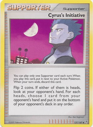 Pokemon Supreme Victors Uncommon Card - Cyrus's Initiative 137/147