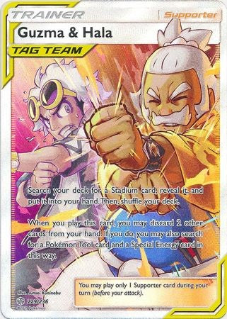 Guzma & Hala - 229/236 - Full Art Ultra Rare Sun & Moon: Cosmic Eclipse Singles