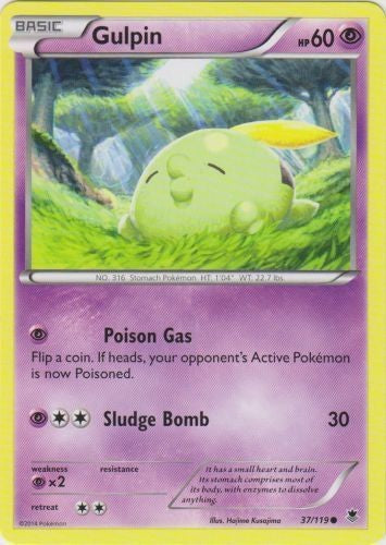 Gulpin 37/119 - Common Pokemon XY Phantom Forces Card