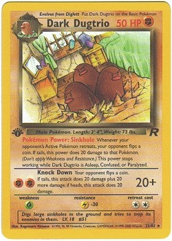Pokemon Team Rocket Rare Card - Dark Dugtrio 23/82