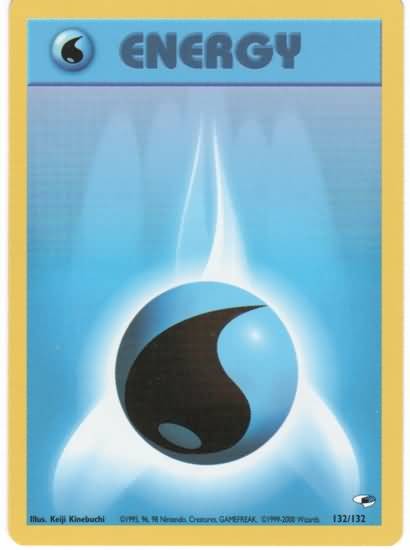 Pokemon Gym Heroes Common Card - Water Energy 132/132