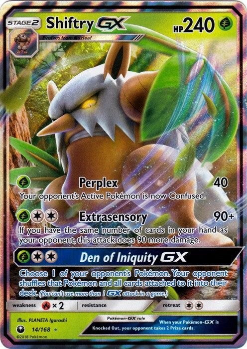 Shiftry GX 14/168 Ultra Rare - Celestial Storm SM7 Pokemon Card