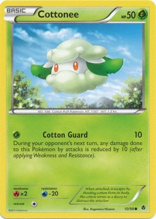 Pokemon Emerging Powers Common Card - Cottonee 10/98