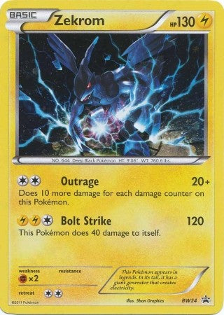 Pokemon Emerging Powers Holo Rare Card - Zekrom 24/98