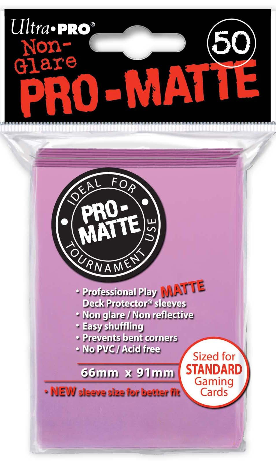 Ultra Pro Pro-Matte Standard Sized Sleeves - Pink (50 Card Sleeves)