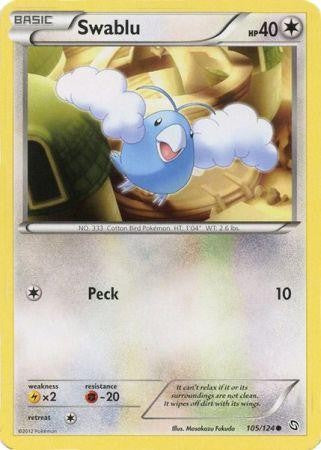 Swablu 105/124 - Pokemon Dragons Exalted Common Card