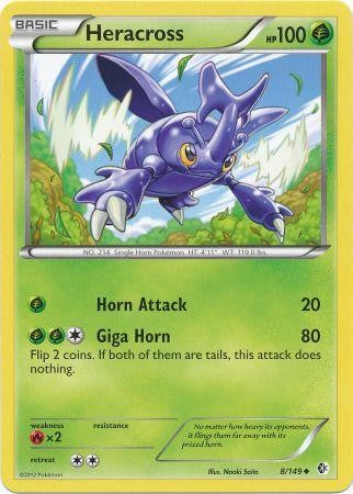 Heracross 8/149 - Pokemon Boundaries Crossed Uncommon Card