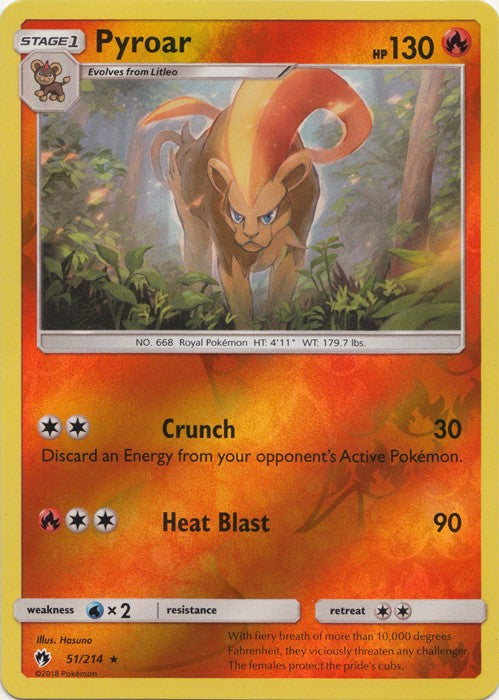 Pyroar - 51/214 (Reverse Foil) Pokemon » SM Lost Thunder Rare