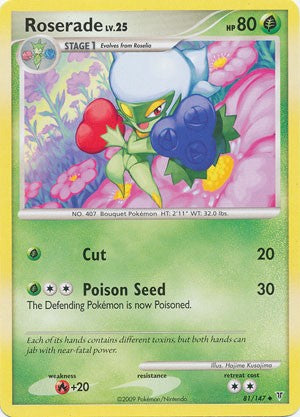 Pokemon Supreme Victors Uncommon Card - Roserade 81/147