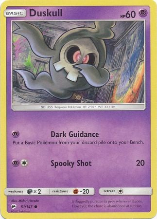 Duskull 51/147 Common - Pokemon Sun & Moon Burning Shadows Card
