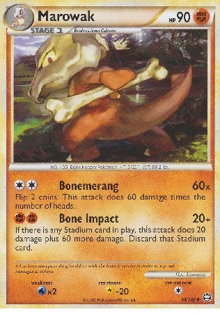 Pokemon Card HS Triumphant Marowak Uncommon 44/102