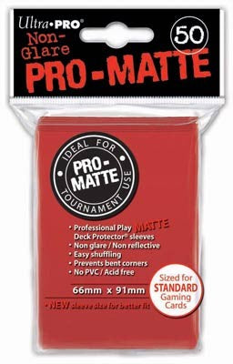 Ultra Pro Pro-Matte Standard Sized Sleeves - Red (50 Card Sleeves)