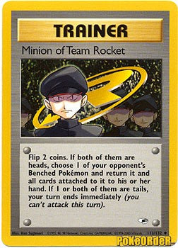Pokemon Gym Heroes Uncommon Card - Minion of Team Rocket 113/132