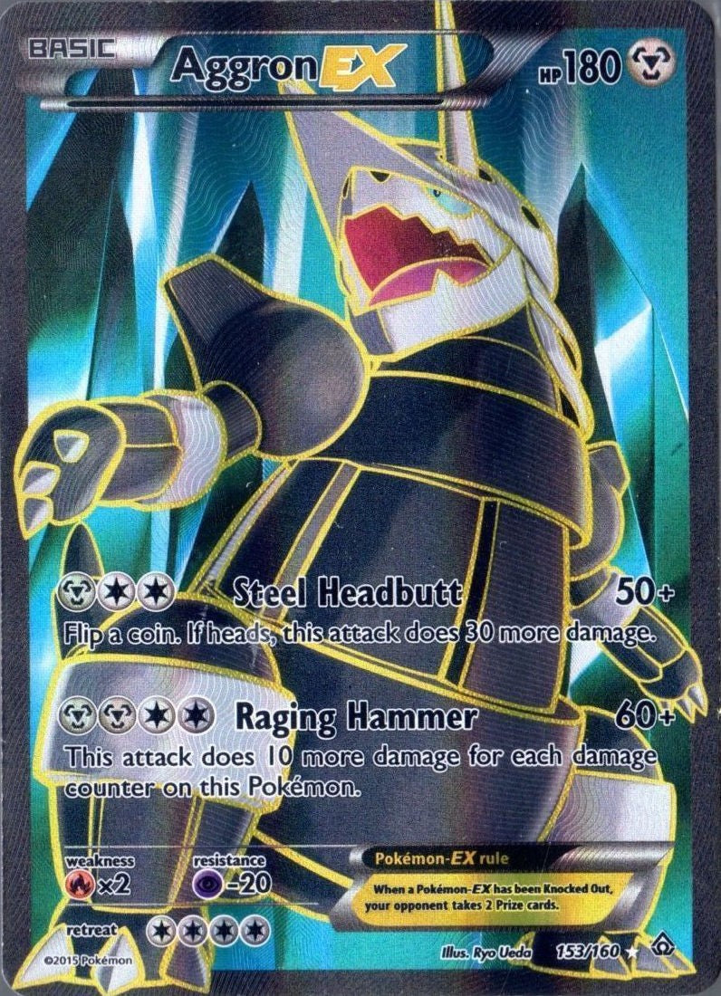 Aggron EX 153/160 Full Art - Pokemon XY Primal Clash Single Card