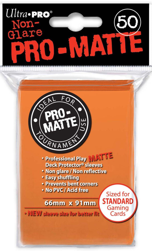 Ultra Pro Pro-Matte Standard Sized Sleeves - Orange (50 Card Sleeves)