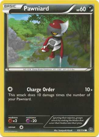 Pawniard 63/114 Common - Pokemon XY Steam Siege Card