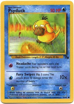 Pokemon Fossil Common Card - Psyduck 53/62