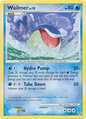 Pokemon Supreme Victors Uncommon Card - Wailmer 87/147