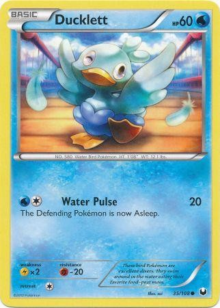 Pokemon Dark Explorers Common Card - Ducklett 35/108