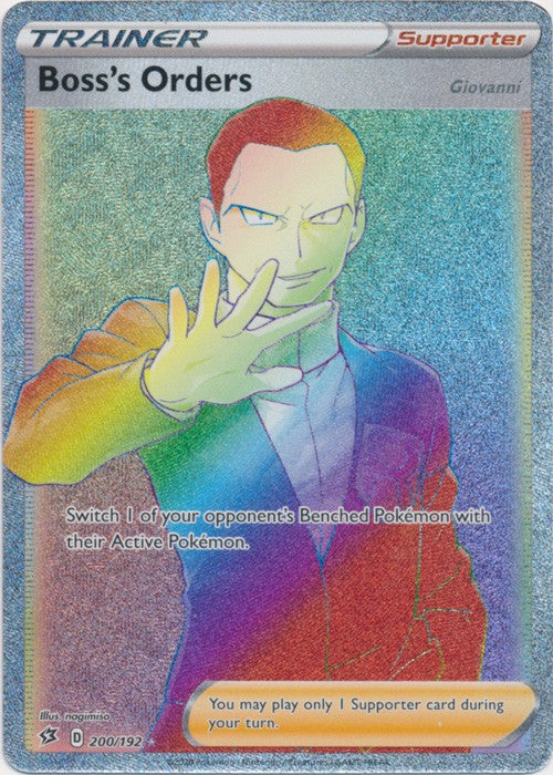 Boss's Orders (Hyper Rare) - 200/192 Pokemon » SWSH Rebel Clash Secret Rare