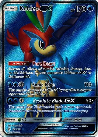Keldeo GX - 219/236 - Full Art Ultra Rare Sun & Moon: Unified Minds
