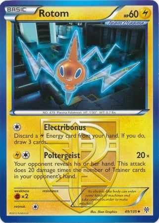 Rotom 49/135 - Pokemon Plasma Storm Uncommon Card