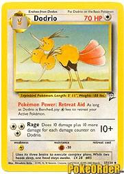 Pokemon Base Set 2 Uncommon Card - Dodrio 37/130