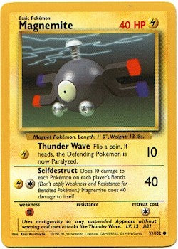 Pokemon Basic Common Card - Magnemite 53/102