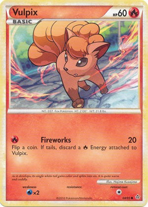 Pokemon Card HS Unleashed Single Card Common Vulpix 68/95