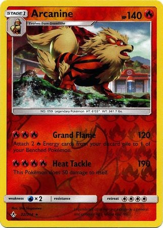 Arcanine - 22/214 - Sun & Moon: Unbroken Bonds Rare Reverse Holo