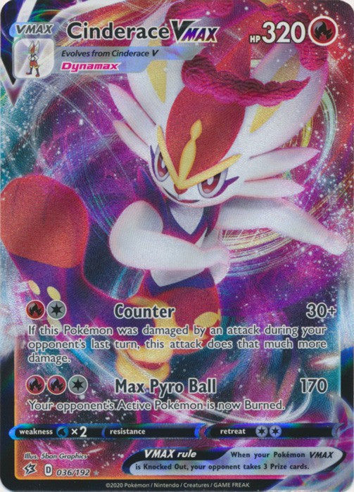Cinderace VMAX - 036/192 Pokemon » SWSH Rebel Clash Ultra Rare