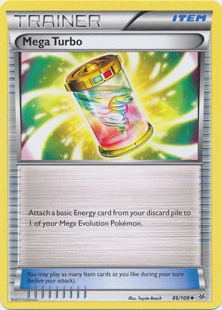 Mega Turbo 86/108 Uncommon - Pokemon XY Roaring Skies Card