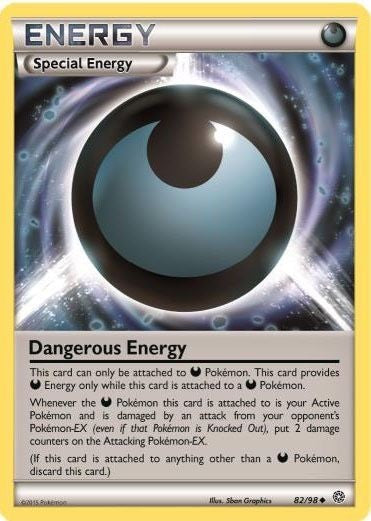 Dangerous Energy 82/98 UNCOMMON - Pokemon XY Ancient Origins Card
