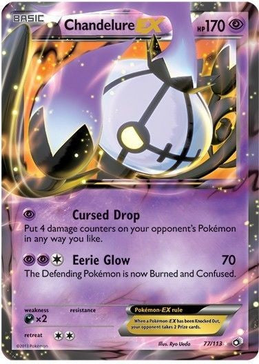 Chandelure EX 77/113 - Pokemon Legendary Treasures Ultra Rare Card