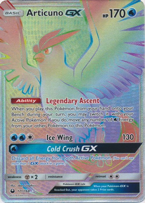 Articuno GX 171/168 Hyper Rare - Celestial Storm SM7 Pokemon Card