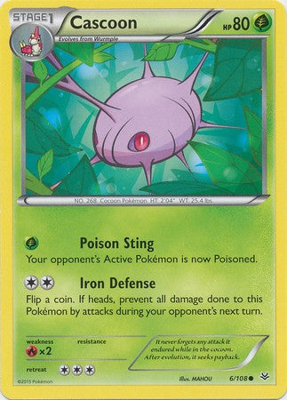 Cascoon 6/108 Common - Pokemon XY Roaring Skies Card