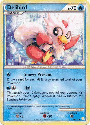 Pokemon HeartGold SoulSilver Single Card Uncommon Delibird 39/123