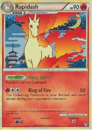 Pokemon Card HS Triumphant Rapidash Holo Rare 8/102