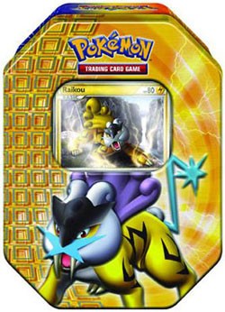 Pokemon 2010 Trading Card Game Raikou Holiday Tin