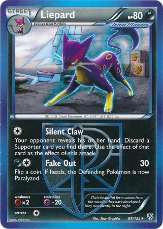 Liepard 84/135 - Pokemon Plasma Storm Rare Card