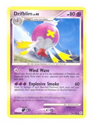 Pokemon Diamond & Pearl Rare Card - Drifblim 24/130