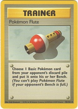 Pokemon Basic Uncommon Card - Trainer Pokemon Flute 86/102