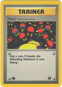 Pokemon Team Rocket Common Card - Sleep! 79/82