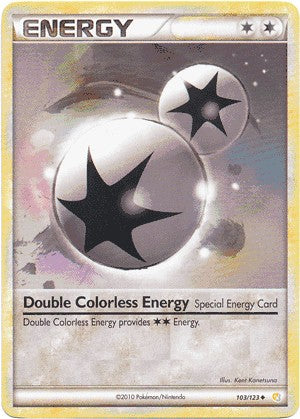 Pokemon HeartGold Card Uncommon Double Colorless Energy 103/123