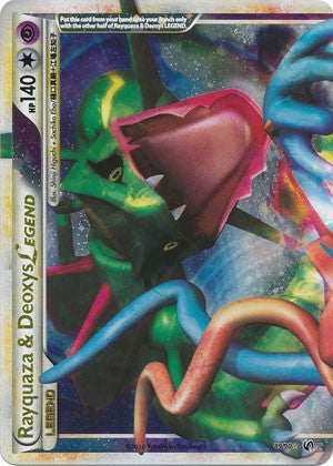Pokemon HGSS Undaunted Holo Card - Rayquaza & Deoxys Legend 89/90