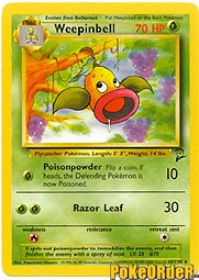 Pokemon Base Set 2 Uncommon Card - Weepinbell 64/130
