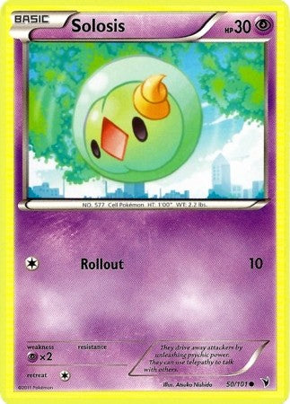 Pokemon Noble Victories Common Card - Solosis 50/101