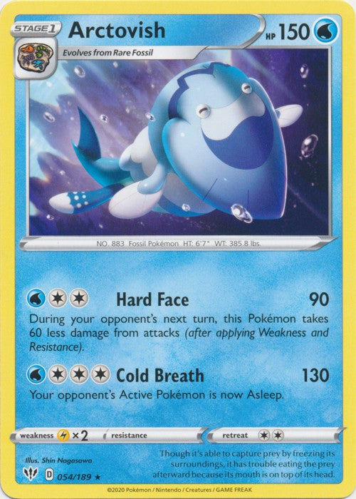 Arctovish - 054/189 Pokemon » SWSH Darkness Ablaze Rare