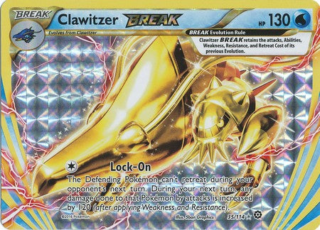 Clawitzer BREAK 35/114 Rare BREAK - Pokemon XY Steam Siege Card